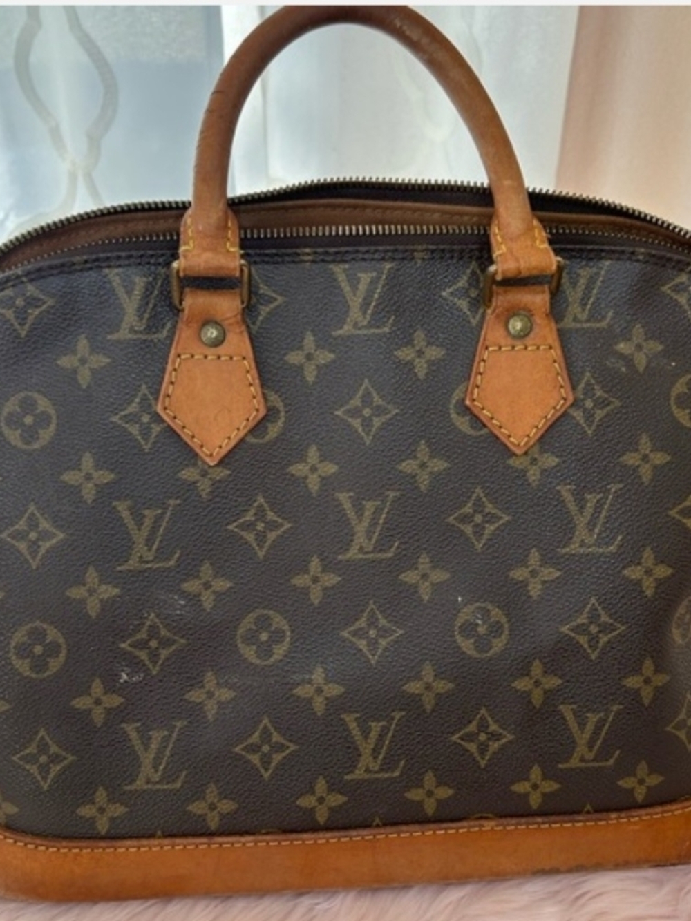 Louis Vuitton Monogram Zip Tote in Brown and Tan